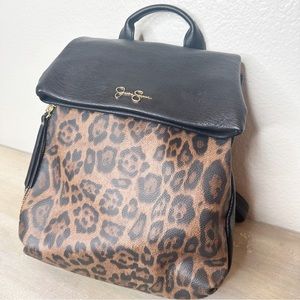 Jessica Simpson Leopard Cheetah Print Backpack Purse